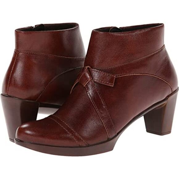 Naot Shoes - Naot Chestnut Leather Ankle Boots
